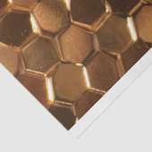 Metallic gouden honingraat patroon achtergrond tissuepapier (Detail)