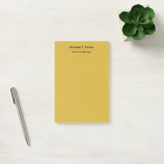 Metallic gouden kleur elegante effen minimalistisc post-it® notes (Kantoor)