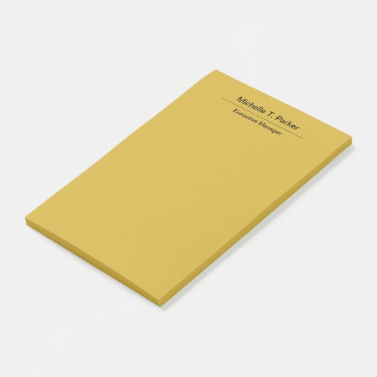 Metallic gouden kleur elegante effen minimalistisc post-it® notes (Schuin)