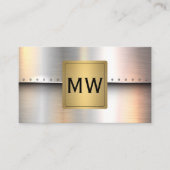 Metallic gouden label monogram | Industriële klink (Voorkant)