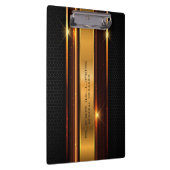 Metallic gouden strepen zwart metallic brij klembord (Rechts)