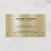 Metallic gouden textuur roestvrij staal look visitekaartje (Achterkant)