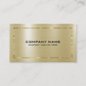 Metallic gouden textuur roestvrij staal look visitekaartje (Voorkant)