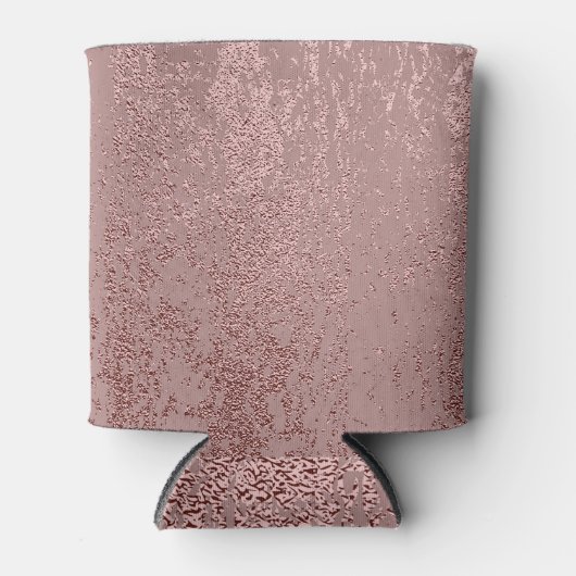 Metallic gouden textuur, roos kwarts. blikjeskoeler (Voorkant)