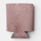 Metallic gouden textuur, roos kwarts. blikjeskoeler (Achterkant)