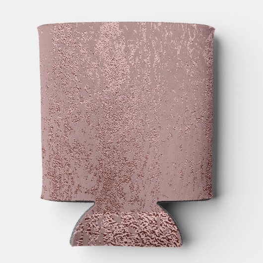 Metallic gouden textuur, roos kwarts. blikjeskoeler (Achterkant)