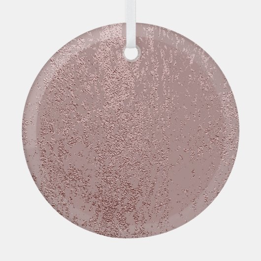 Metallic gouden textuur, roos kwarts. glas ornament (Voorkant)