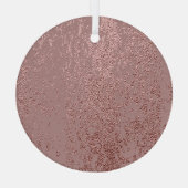 Metallic gouden textuur, roos kwarts. glas ornament (Achterkant)