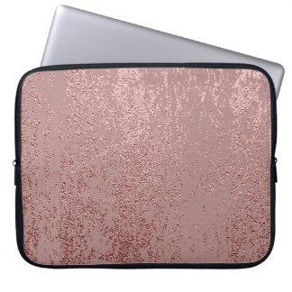 Metallic gouden textuur, roos kwarts. laptop sleeve