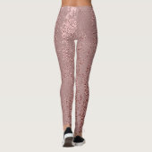 Metallic gouden textuur, roos kwarts. leggings (Achterkant)