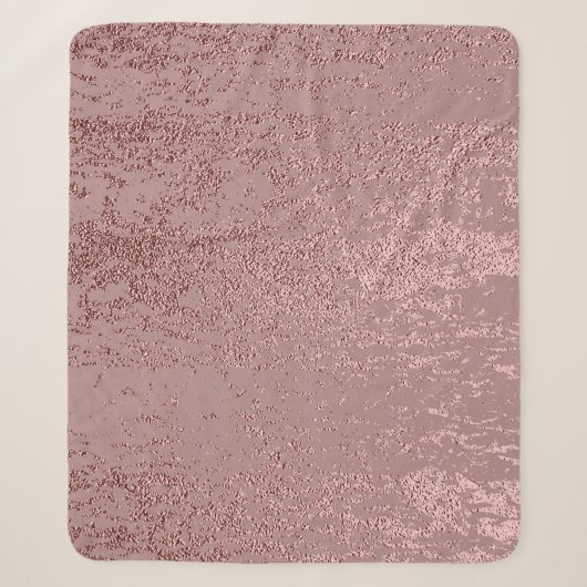 Metallic gouden textuur, roos kwarts. sherpa deken (Voorkant)