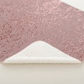 Metallic gouden textuur, roos kwarts. sherpa deken (3/4)