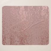 Metallic gouden textuur, roos kwarts. sherpa deken (Voorkant (horizontaal))