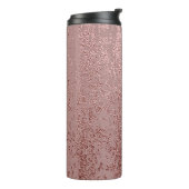 Metallic gouden textuur, roos kwarts. thermosbeker (Gedraaid links)
