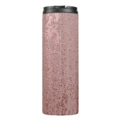 Metallic gouden textuur, roos kwarts. thermosbeker (Achterkant)