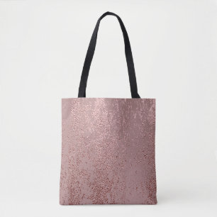 Metallic gouden textuur, roos kwarts. tote bag