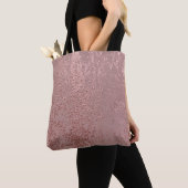 Metallic gouden textuur, roos kwarts. tote bag (Dichtbij)