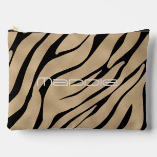 Metallic gouden zebra strepen patroon etui