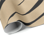 Metallic gouden zebrapatroon cadeaupapier (Rol Hoek)