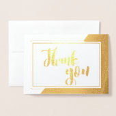 Metallic goudfolie "Dank u" Doop Kaart (Voorkant met envelop)