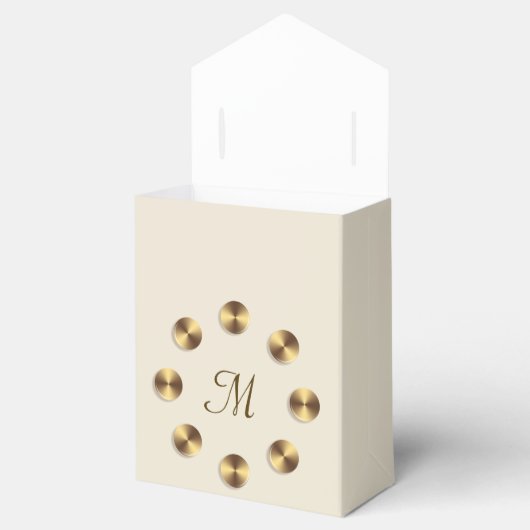 Metallic Gradient Design. Monogram Bedankdoosjes (Geopend)