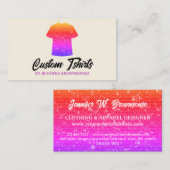 Metallic gradient T Shirt Print Clothing Apparel Visitekaartje (Voorkant / Achterkant)