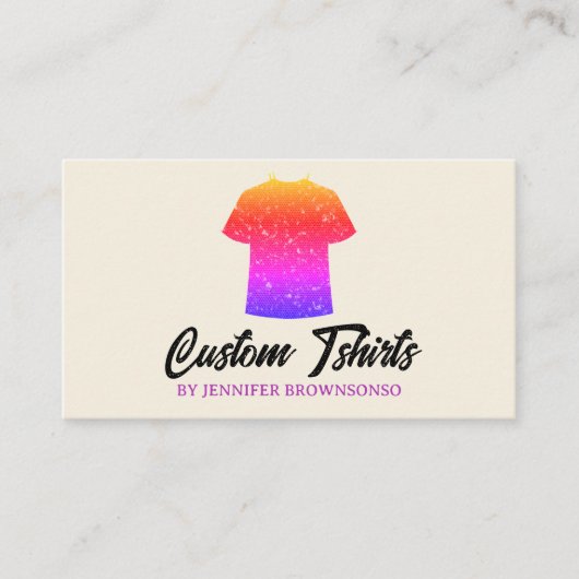 Metallic gradient T Shirt Print Clothing Apparel Visitekaartje (Voorkant)