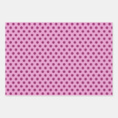 Metallic Grape Paars Pink Berry Dot Kerstmis Inpakpapier Vel (Voorkant 3)