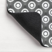 Metallic Gray Funky Flower Mousepad Muismat (Hoek)