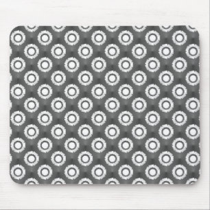Metallic Gray Funky Flower Mousepad Muismat