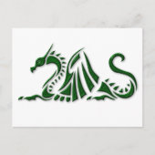 Metallic Green Dragon Briefkaart (Voorkant)
