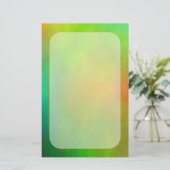 "Metallic Green" fijn geblindeerde banketbakkerij Briefpapier (Staand voorkant)