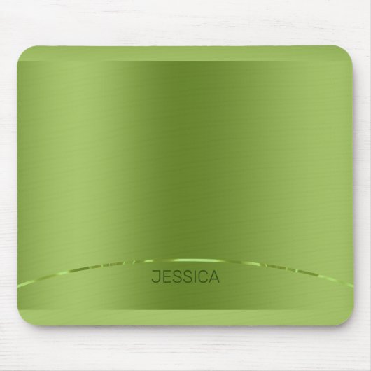 Metallic Green Print Background Muismat (Voorkant)