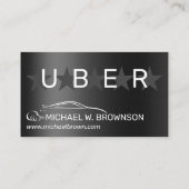 Metallic Grey Automobile Service Logo Visitekaartje (Achterkant)