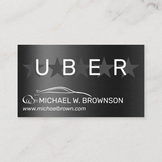 Metallic Grey Automobile Service Logo Visitekaartje (Achterkant)