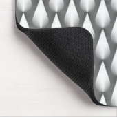 Metallic Grey Dazzling Raindrops Mousepad Muismat (Hoek)