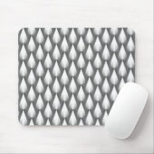 Metallic Grey Dazzling Raindrops Mousepad Muismat (Met muis)