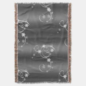 Metallic Grey Kerstmis Deken (Voorkant Verticaal)