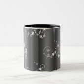 Metallic Grey Kerstmis Tweekleurige Koffiemok (Center)