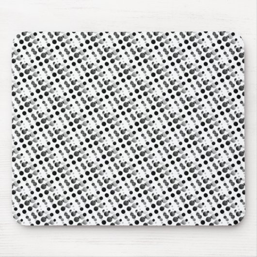 Metallic Grey Retro Bubbles Mousepad Muismat (Voorkant)