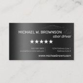 Metallic Grey Silver Minimal Driver Auto Visitekaartje (Voorkant)