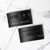 Metallic Grey Silver Minimal Driver Auto Visitekaartje