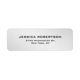 Metallic grijs effen elegant modern trendy etiket