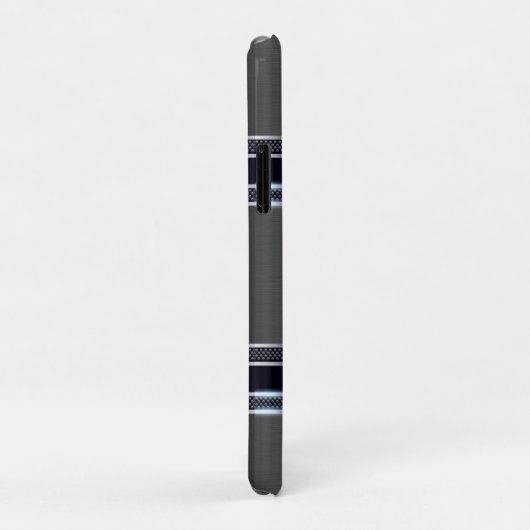 Metallic grijs industrieel geometrisch ontwerp Case-Mate iPhone case (Achterkant/rechts)