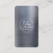 Metallic grijs verbinden met ons sociale media QR- Visitekaartje (Achterkant)