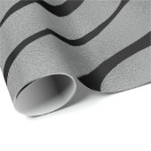 Metallic grijs Zebra Patroon Cadeaupapier (Rol Hoek)