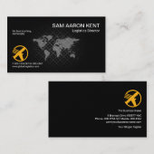 Metallic grill Grey Wereldbol Logistics Visitekaartje (Voorkant / Achterkant)