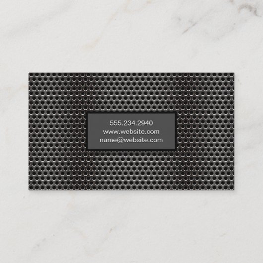 Metallic grill Pattern Visitekaartje (Achterkant)