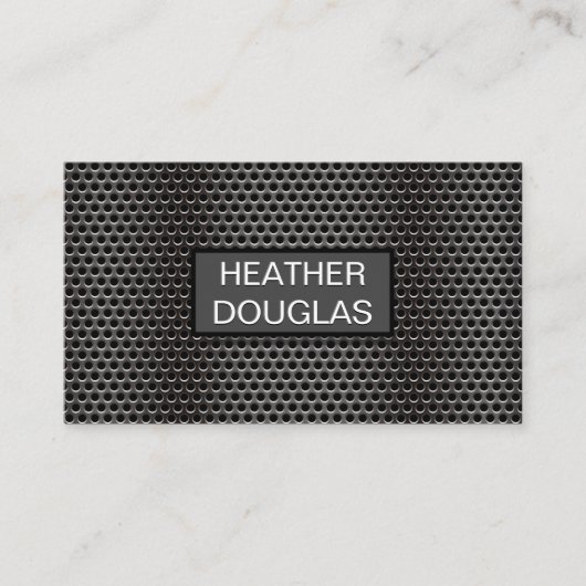 Metallic grill Pattern Visitekaartje (Voorkant)