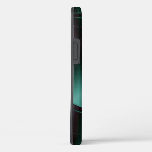 Metallic groen ontwerp geborsteld aluminium look H Case-Mate iPhone Case (Achterkant / Rechts)